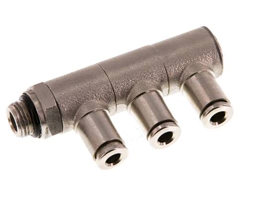 Plug multi-distributor, 3-way G 1/8-4mm, IQS-MSV (Standard)  (IQSLV3184IGMSV) - Landefeld - Pneumatics - Hydraulics - Industrial Supplies