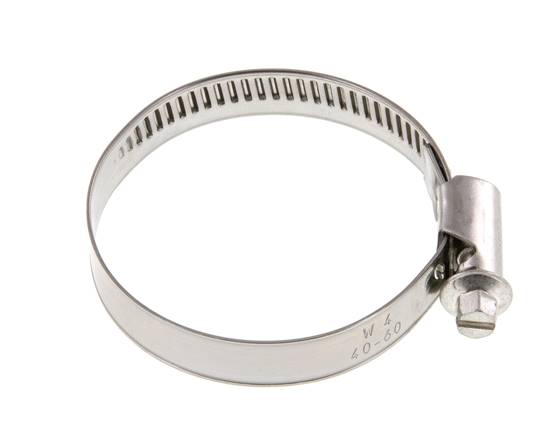Stainless Hose clip clamp 40-60mm 12mm Band 