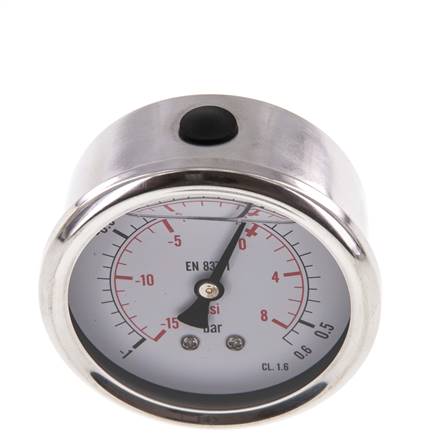1.6 Pressure Meter MS 10063 Gly CRE Glycerine-Gauge Hydraulic 63mm Clock Cl 