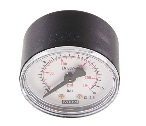 0-16 bar 50 mm 1/4" diameter pressure gauge 50mm 0-16 bar air. Pressure gauges 