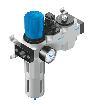 Principskitse: LFR-1/8-D-MINI-KD (185743)   &   LFR-1/4-D-MINI-KD (185745)   &   LFR-1/4-D-MINI-KD-A (185746)  & ...