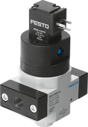 Principskitse: HEE-1/8-D-MINI-24 (165068)   &   HEE-1/4-D-MINI-24 (165071)   &   HEE-3/8-D-MINI-24 (165074)  & ...