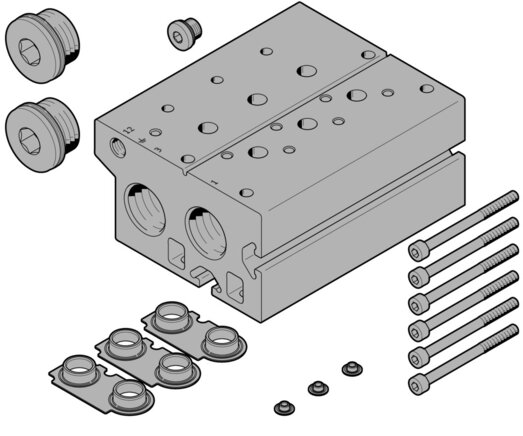 Principskitse: VABM-B10-30E-G34-2-P3 (8026395)   &   VABM-B10-30E-G34-7-P3 (8026400)   &   VABM-B10-30E-G34-8-P3 (8026401)  & ...