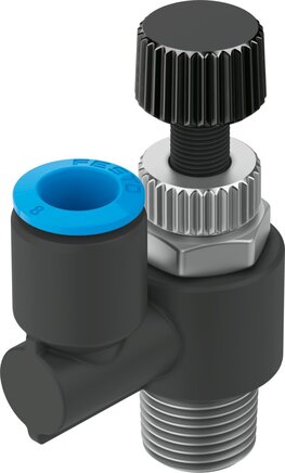 Principskitse: LRL-M5-QS-4 (153510)   &   LRL-1/8-QS-6 (153513)   &   LRL-1/4-QS-8 (153516)  & ...