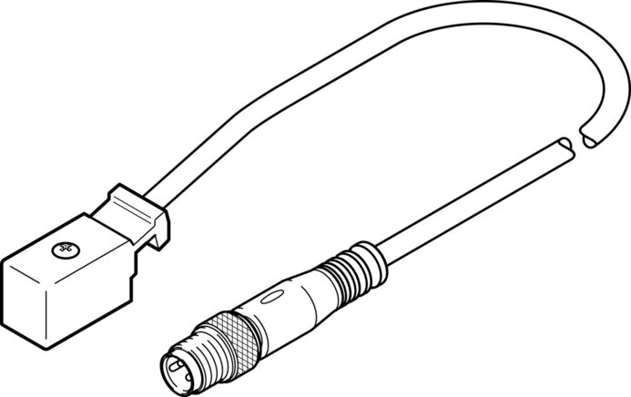 Illustrazione esemplare: KMYZ-2-24-M8-0,5-LED (177676)   &   KMYZ-2-24-M8-2,5-LED (177678)
