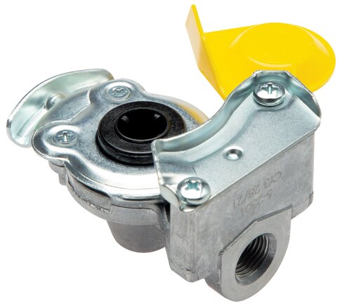 Príklady vyobrazení: Spojovací hlavice pro vzduchové brzdy, brzda (žlutá) pro traktory, DIN 74254