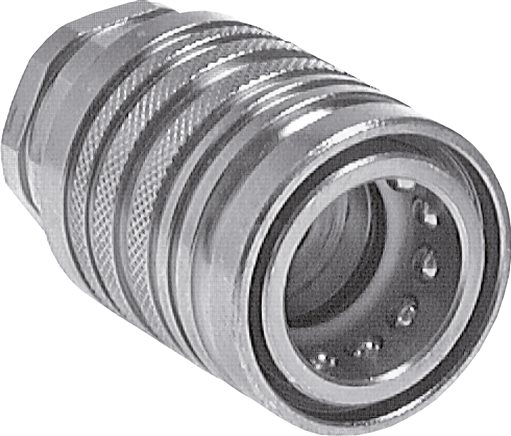 Exemplary representation: Push-in coupling with pipe connection ISO 8434-1 (DIN 2353), socket, galvanised steel