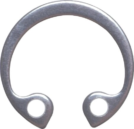 Exemplary representation: Circlip for drill holes DIN 472 (spring steel stainless*)