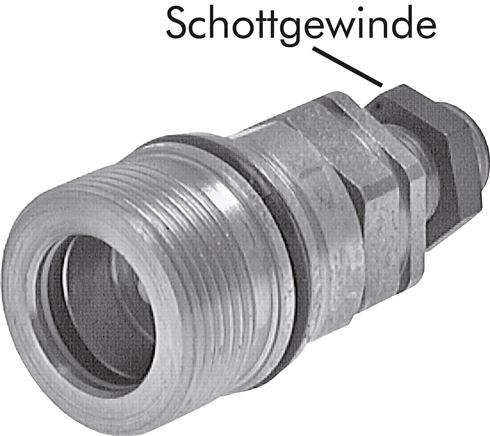 Zgleden uprizoritev: Quick-release bulkhead screw couplings with pipe connection ISO 8434-1, socket