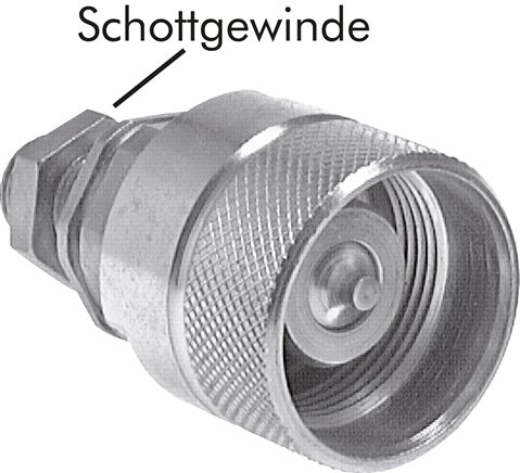Zgleden uprizoritev: Quick-release bulkhead screw couplings with pipe connection ISO 8434-1, plug