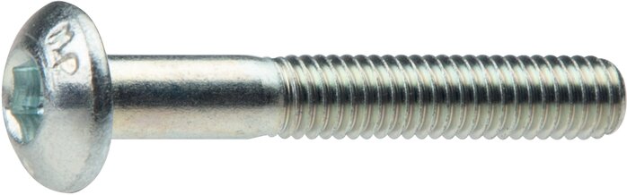 Exemplarische Darstellung: Linsenkopfschraube mit Innensechskant ISO 7380-1 (Stahl verzinkt)