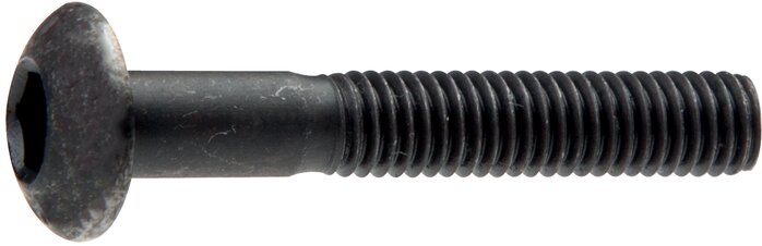 Exemplarische Darstellung: Linsenkopfschraube mit Innensechskant ISO 7380-1 (Stahl blank, schwarz)