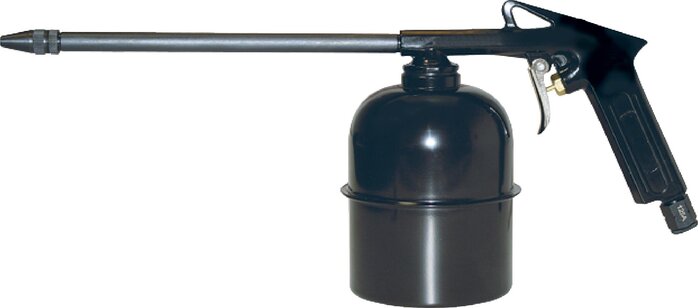 Exemplarische Darstellung: Sprühen und Reinigen mit einstellbarer Sprühdüse