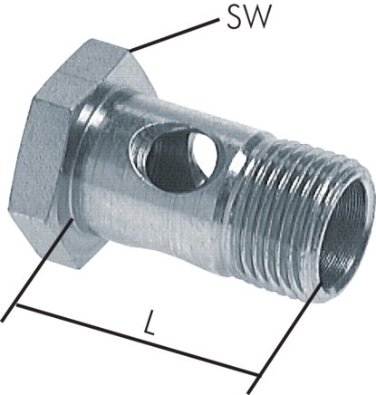 Príklady vyobrazení: Dutý šroub (1-násobný), DIN 7643 A