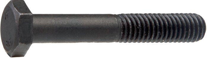 Zgleden uprizoritev: Hexagon screw DIN 931 / ISO 4014 (steel blank, black)