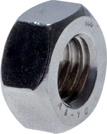 Principskitse: Sekskantmøtrik, DIN 934 / ISO 4032 (rustfrit stål A2)