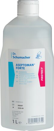 Exemplarische Darstellung: Handdesinfektionsmittel ASEPTOMAN FORTE, 1 l Euroflasche