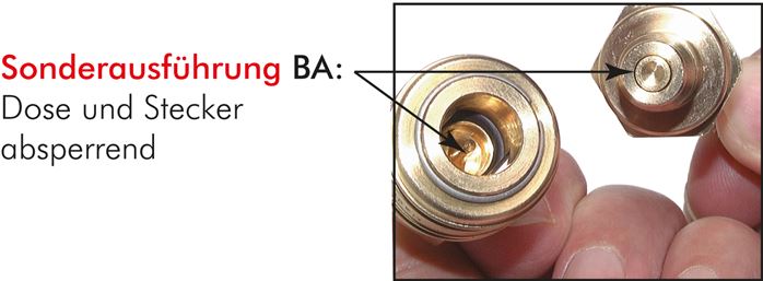 Exemplary representation: Coupling plug with grommet, special version BA