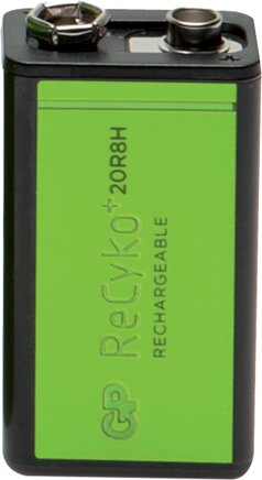 Principskitse: ReCyko NiMH genopladeligt batteri (HR22)