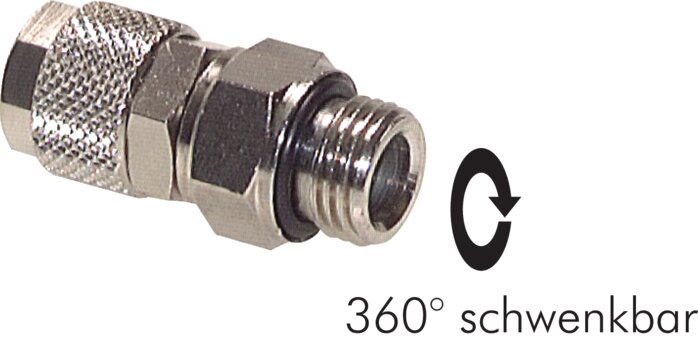Exemplary representation: CK hose swivel joint with cylindrical thread, nickel-plated brass