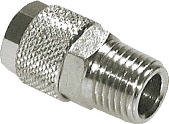 Exemplary representation: CK hose fitting with conical thread, nickel-plated brass