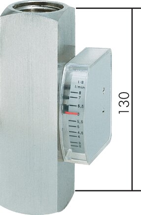 Principskitse: Viskositetskompenserede flowmeter, 1,4571