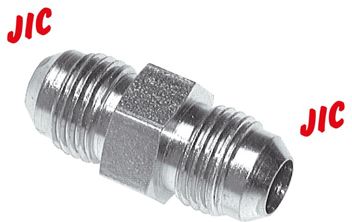Zgleden uprizoritev: Straight screw connections with JIC thread (male), galvanised steel