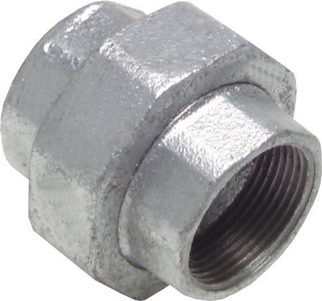 Zgleden uprizoritev: Screw connection with female thread, conical sealing, galvanised malleable cast iron, type 340/U11