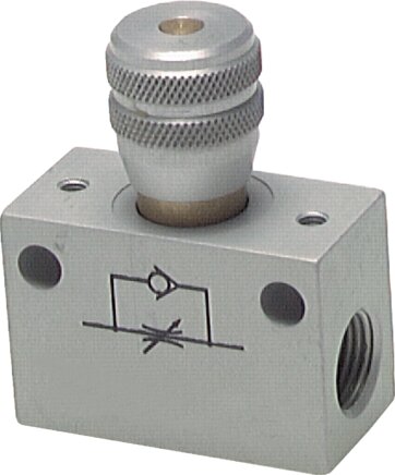 Exemplary representation: Throttle check valve (M 5 - G 1/4")