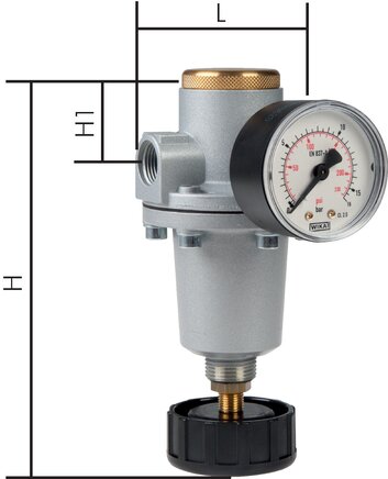 Exemplary representation: Pressure regulator - standard, series 1 and 2