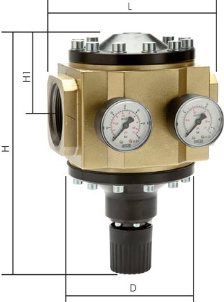 Exemplary representation: High-pressure pressure regulator - standard HD, type DR 8740 & DR 8840