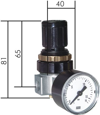 Exemplary representation: Pressure regulator - Mini
