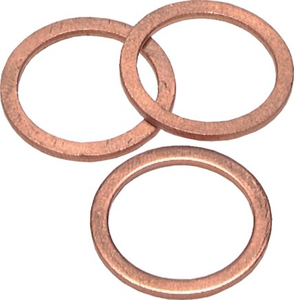 Exemplary representation: Copper sealing rings