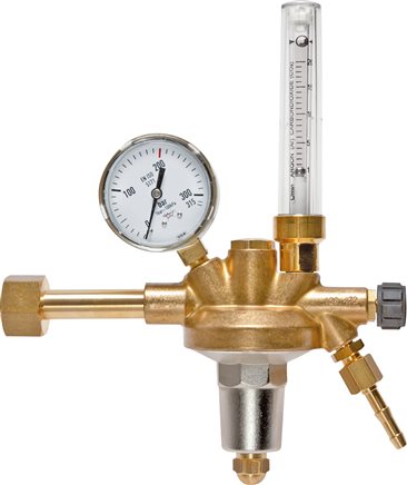 Illustrazione esemplare: Riduttore di pressione flangiato, con flussometro