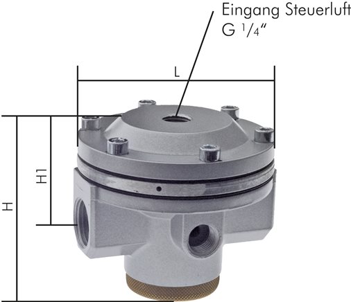 Zgleden uprizoritev: Pressure regulator, remote-controlled (volume booster) - Standard