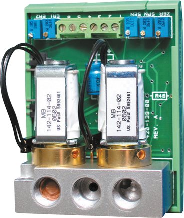 Príklady vyobrazení: Proporcionální regulátor tlaku pro instalaci na potrubí a montáž do rozvádece, montáž na lištu DIN