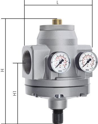 Zgleden uprizoritev: Pressure regulator, pilot operated - standard, series 8