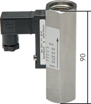 Exemplary representation: Viscosity-compensated flow monitor, G 1/2", 1.4571