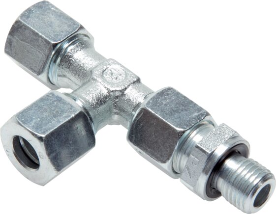 Exemplary representation: Adjustable L-screw-in fitting, galvanised steel