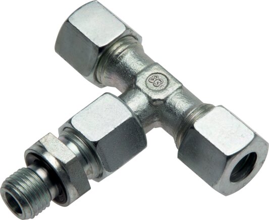 Exemplary representation: Adjustable T-screw-in fitting, G-thread, galvanised steel