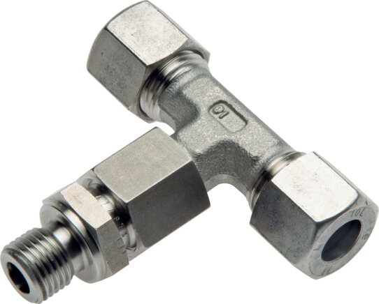Exemplary representation: Adjustable T-screw-in fitting, G-thread, 1.4571