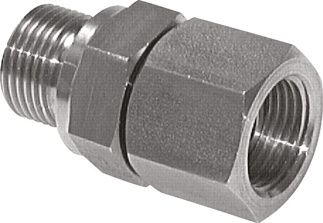Zgleden uprizoritev: Screw-in fitting with G-thread (60° universal sealing cone, female), 1.4571