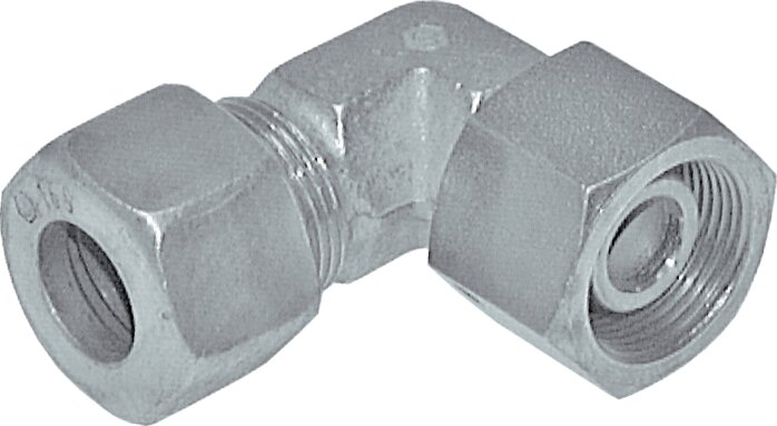 Illustrazione esemplare: Raccordo filettato a gomito regolabile, acciaio zincato