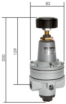 Príklady vyobrazení: Vysoce výkonný presný regulátor tlaku, série 2