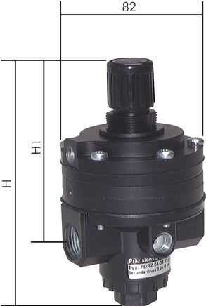 Exemplarische Darstellung: Präzisionsdruckregler, ferngesteuert (Volumenbooster), Sonderbauform