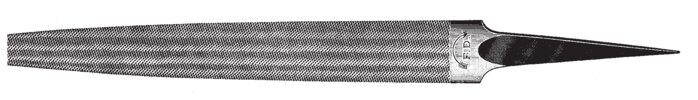 Illustrazione esemplare: Lima a testa semicircolare (DIN 7261-E)