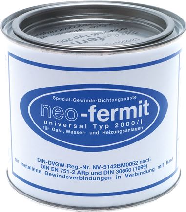 Zgleden uprizoritev: Sealing paste for hemp or flax sealing, neo-fermit, 800g tin