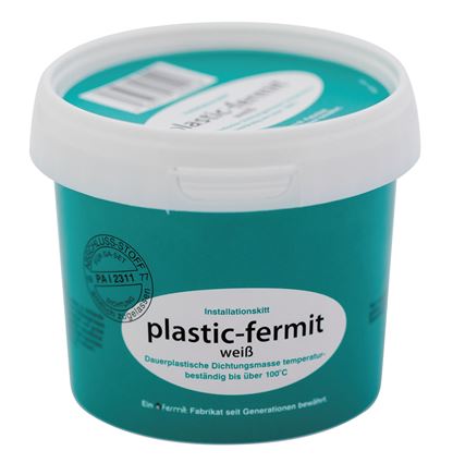 Zgleden uprizoritev: Sealing paste for hemp or flax sealing, plastic-fermit, 1kg tin