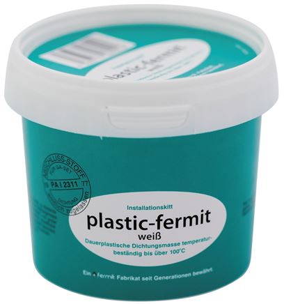 Exemplary representation: Sealing paste for hemp or flax sealing, plastic-fermit, 500g tin