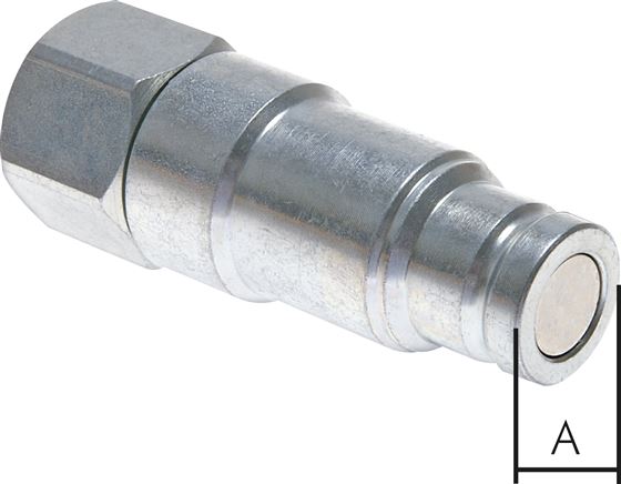 Voorbeeldig Afbeelding: Flat-Face koppelingsstekker met drukeliminator, staal verzinkt